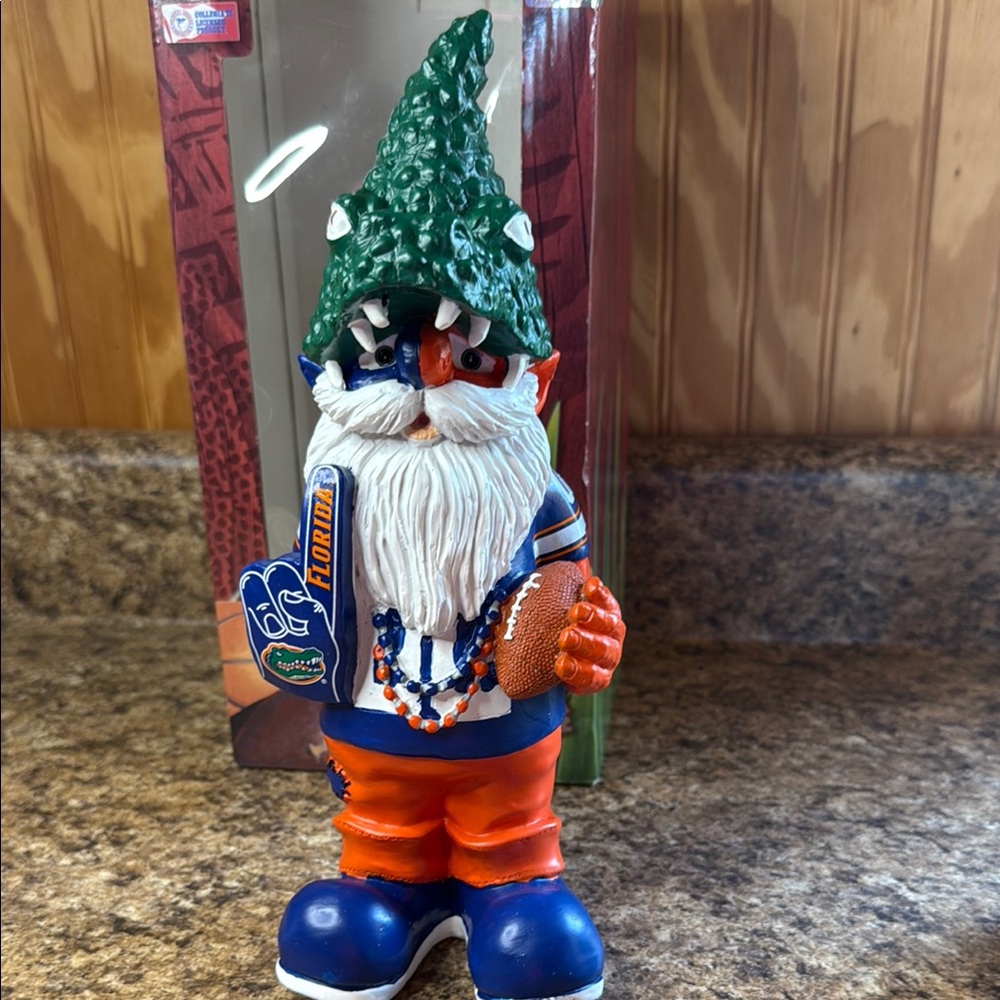 Vibrant Green and Orange Holiday Gnome Decor